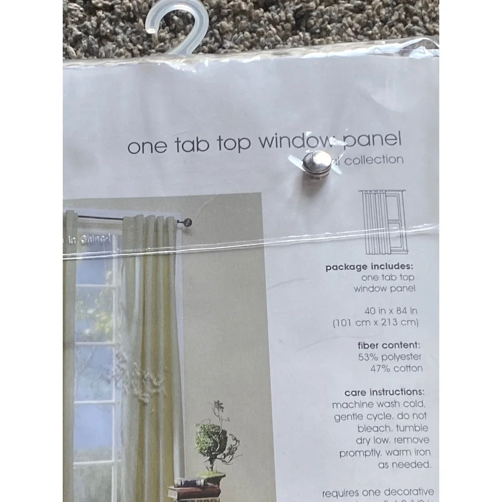 Target Home Casual Collection Brushed Twill Tab Top Window‎ Panel Cream 40x84